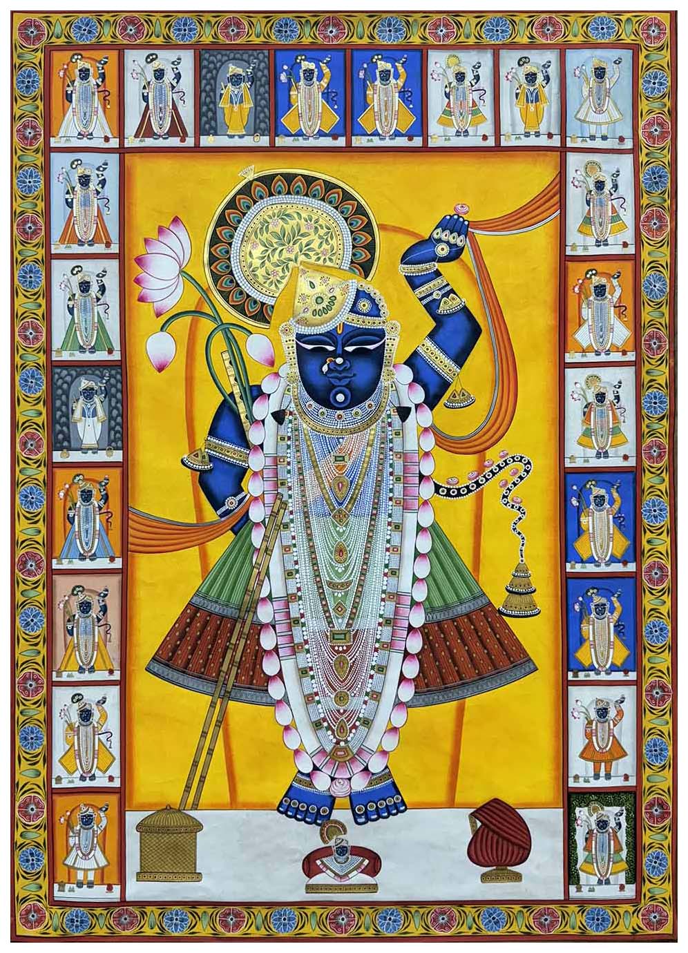 Shreenathji Darshan Handmade Pichwai Painting Truly Earthy shreenathji-darshan-handmade-pichwai-painting-truly-earthy