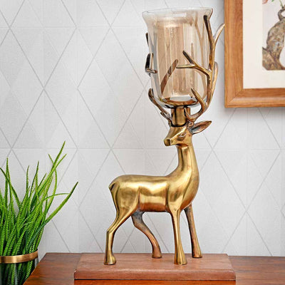 Staring Deer Candle Holder