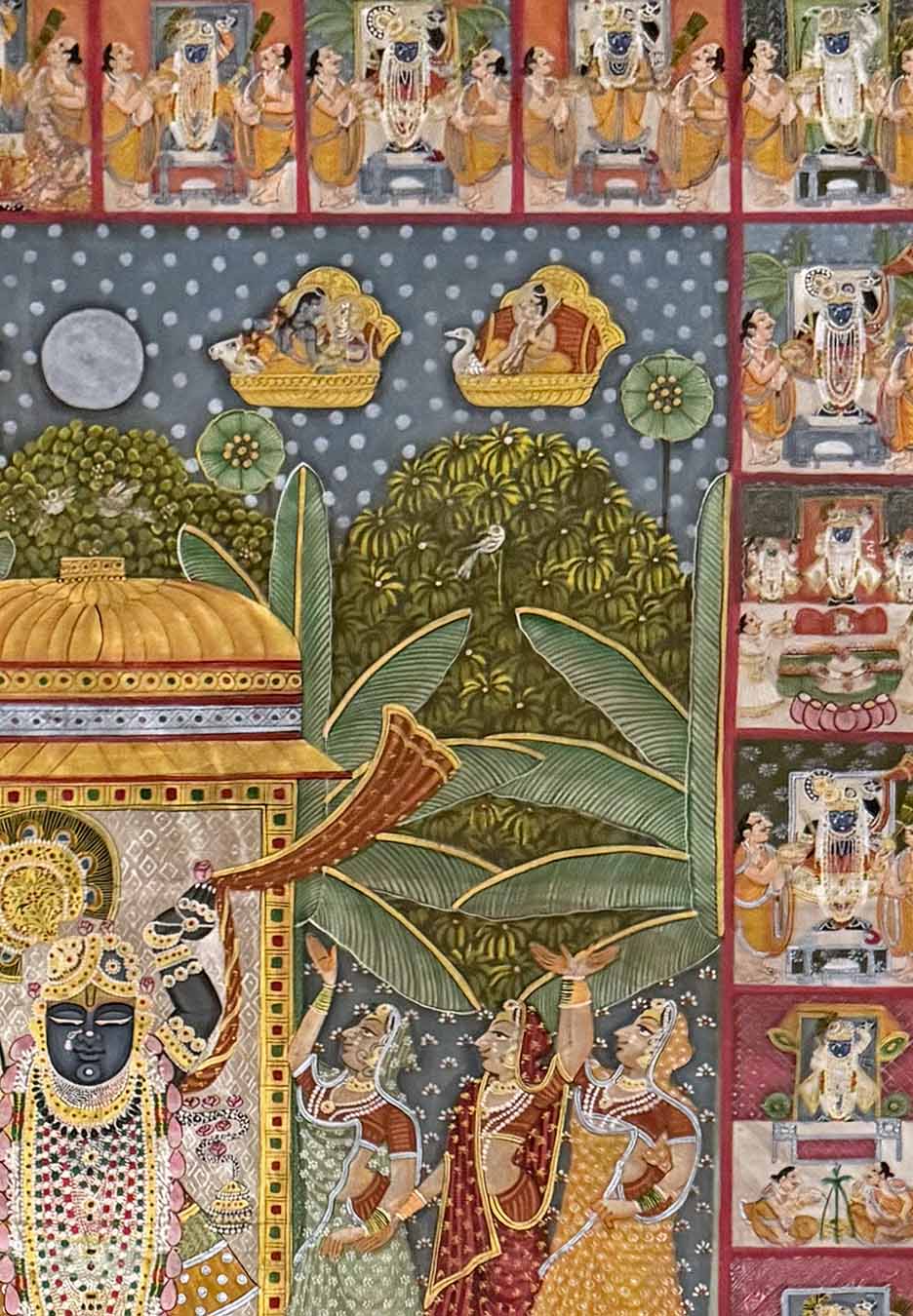 Vintage Shrinathji - Pichwai Painting (Handmade / Unframed / 115.5 x 172.7 cm)