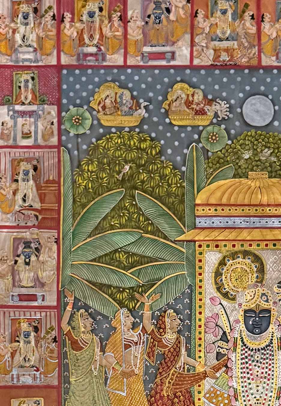 Vintage Shrinathji - Pichwai Painting (Handmade / Unframed / 115.5 x 172.7 cm)