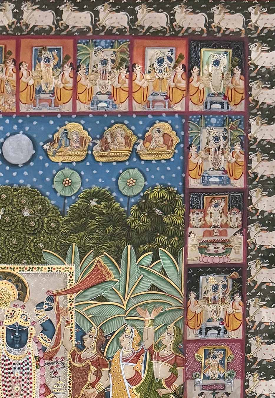 Vintage Shrinathji - Pichwai Painting (Handmade / Unframed / 115.5 x 175.2 cm)