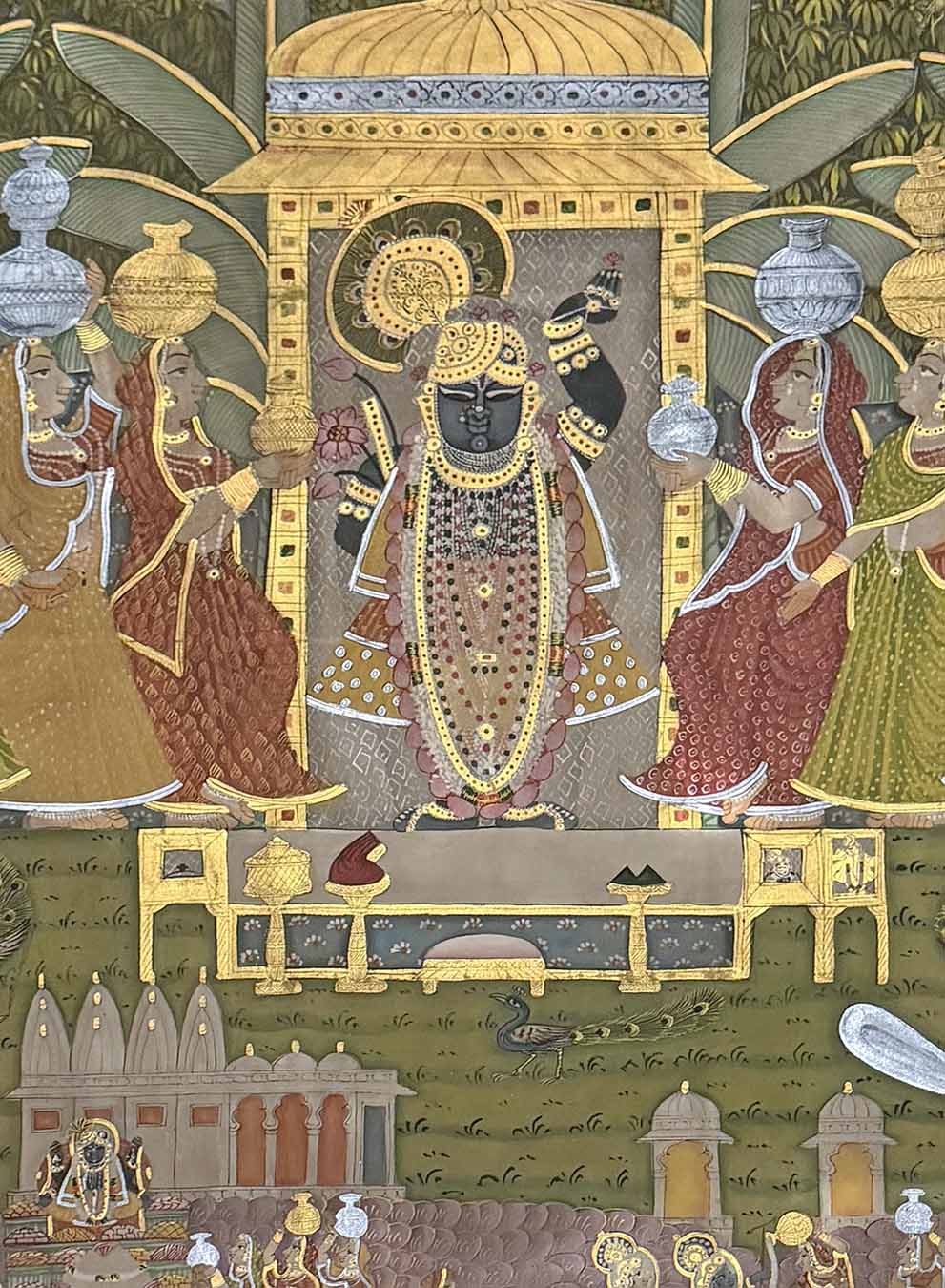Shrinathji Pichwai Painting (Handmade / Unframed / 115 x 174.5 cm)