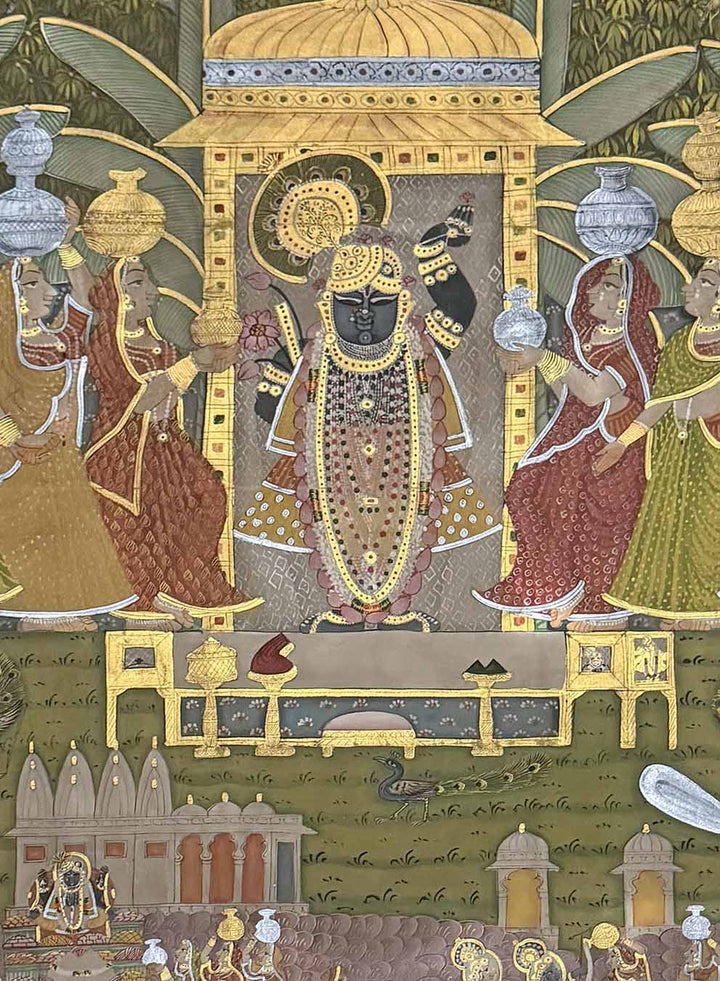 Shrinathji Pichwai Painting (Handmade / Unframed / 115 x 174.5 cm)