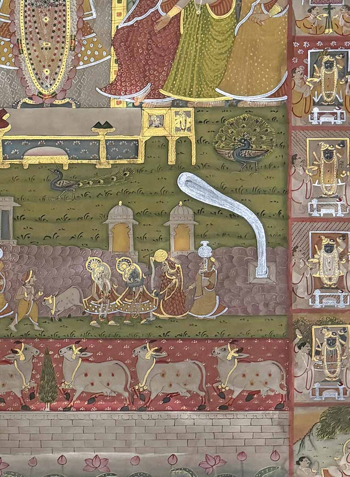 Shrinathji Pichwai Painting (Handmade / Unframed / 115 x 174.5 cm)
