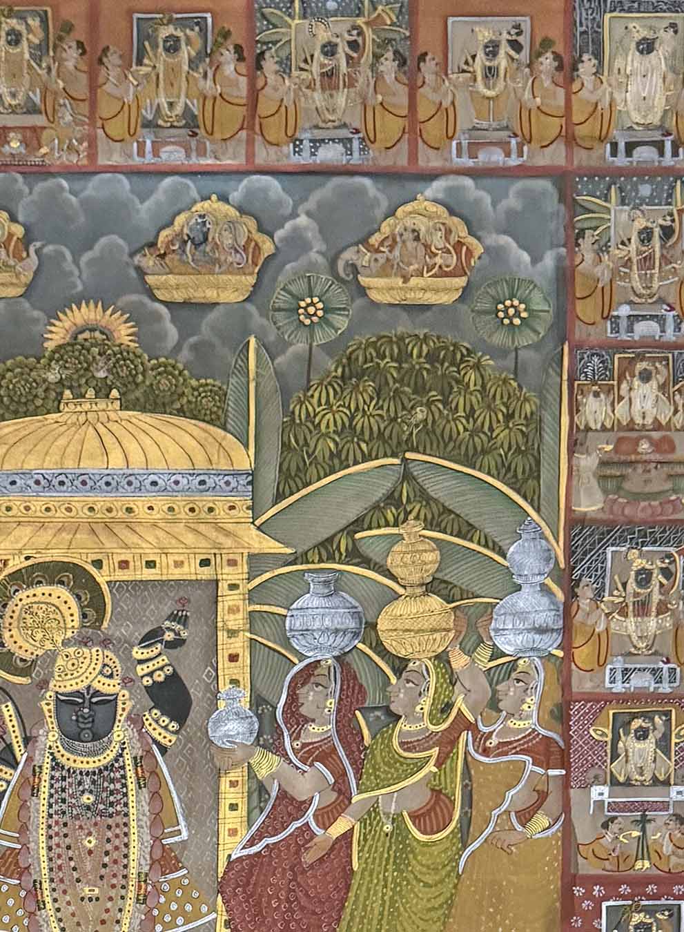 Shrinathji Pichwai Painting (Handmade / Unframed / 115 x 174.5 cm)