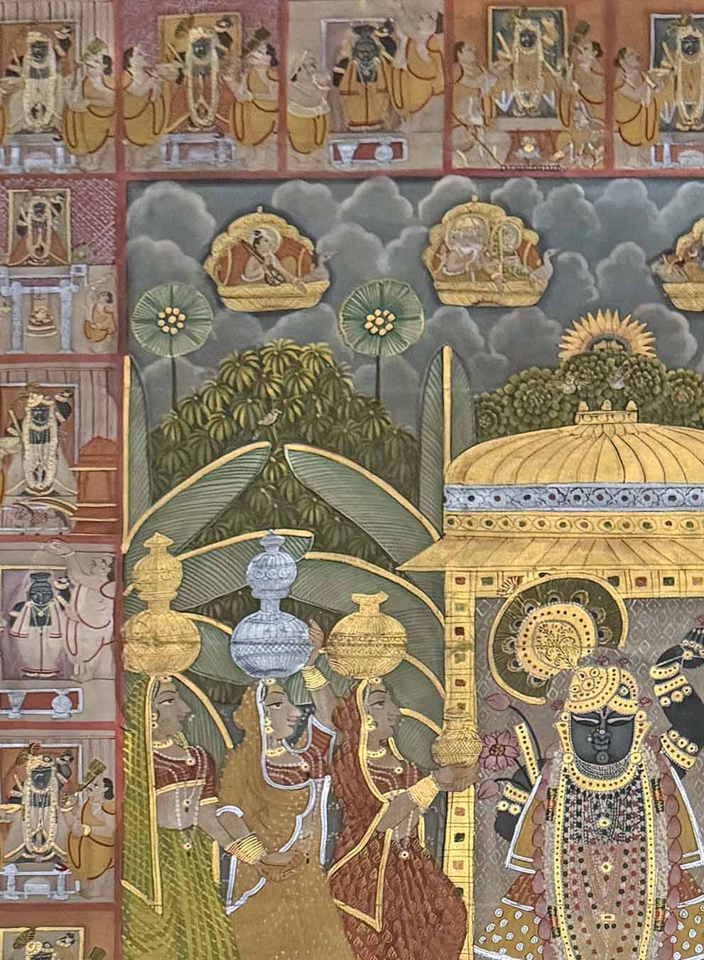 Shrinathji Pichwai Painting (Handmade / Unframed / 115 x 174.5 cm)