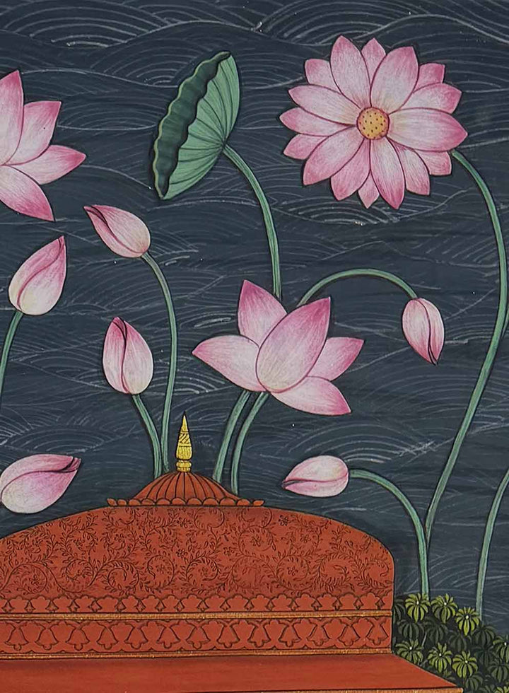 Radha Krishna - Kamal Talai (Handmade / Unframed / 114.3 x 167.6 cm)