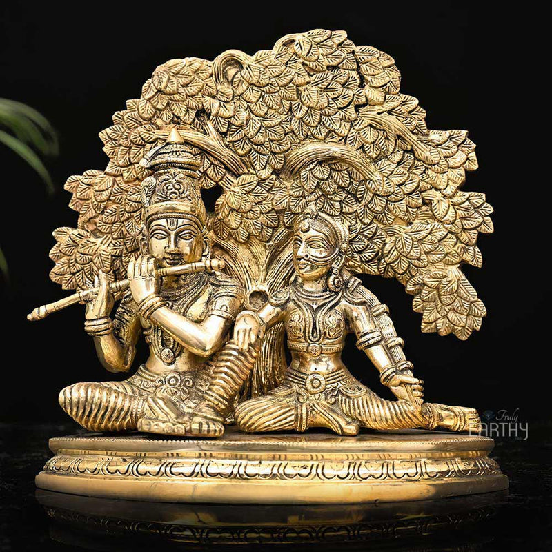 brass radha krishna