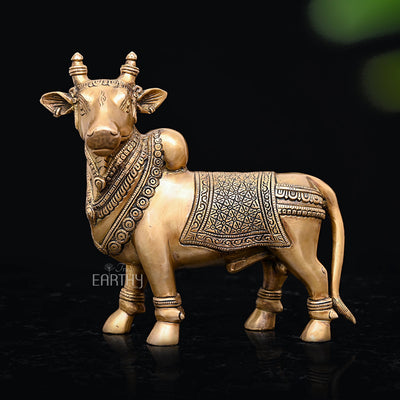 gold brass nandi statue