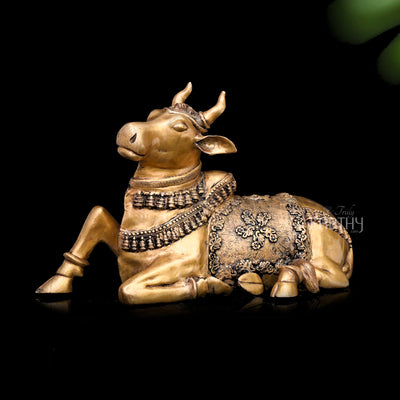 large brass sitting nandi