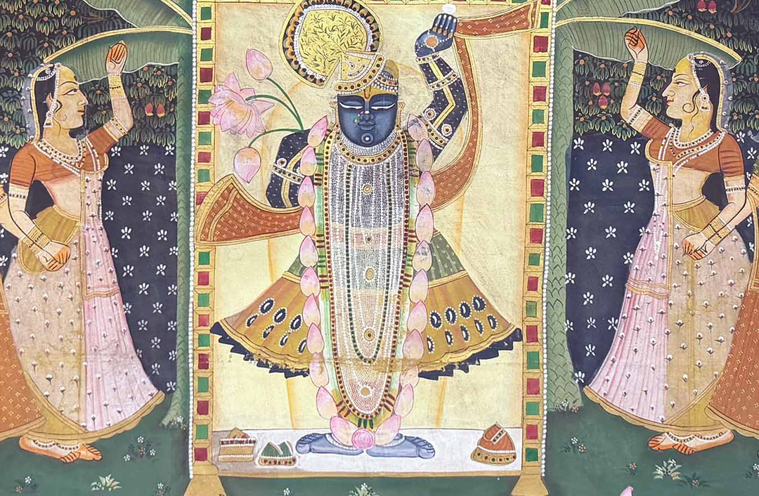 Sharad Purnima Pichwai Painting (Handmade / Unframed / 179.8 x 119.3 cm)