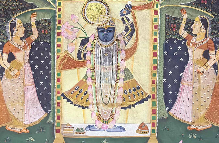 Sharad Purnima Pichwai Painting (Handmade / Unframed / 179.8 x 119.3 cm)