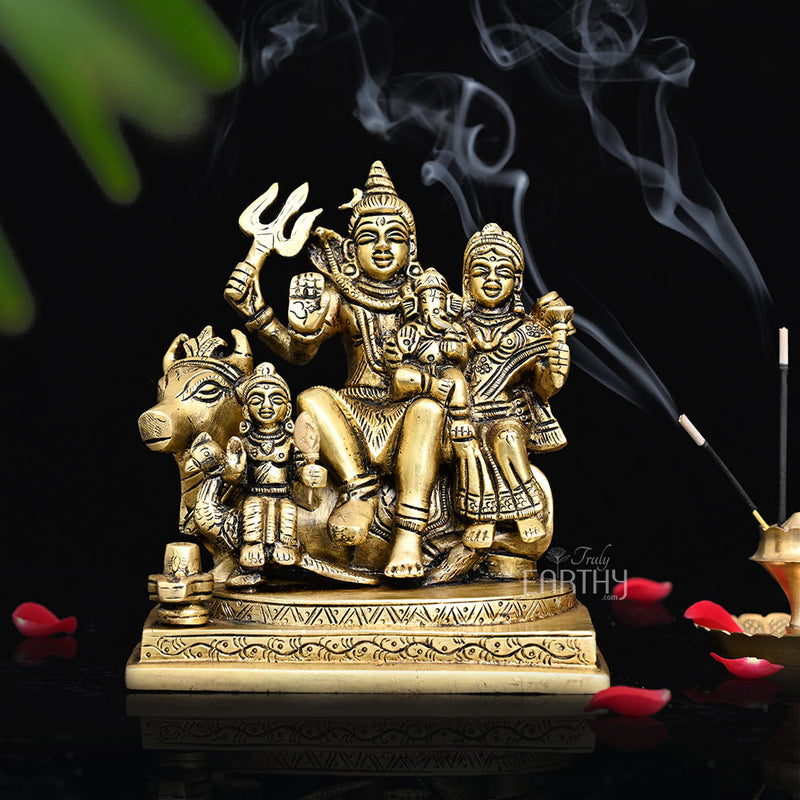 Brass Shiva Family