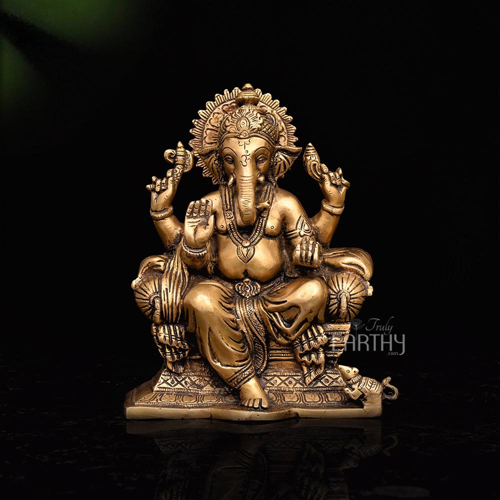 brass ganesha statue