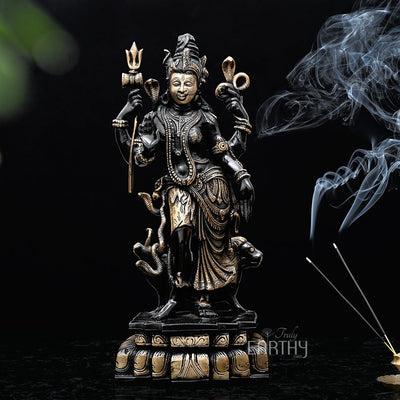 Ardhanarishvara Statue (Brass / 9.66 Kg)