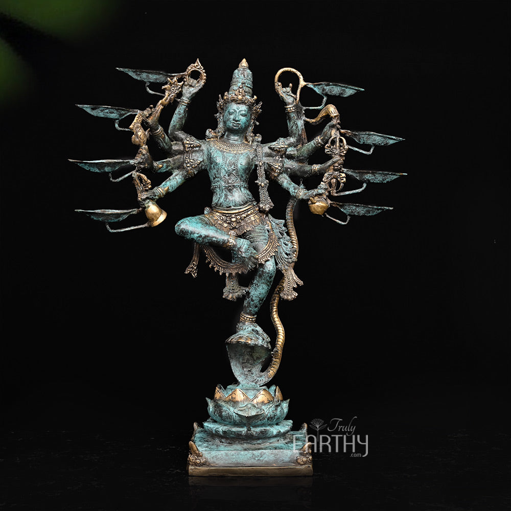 bronze krishna sculpture