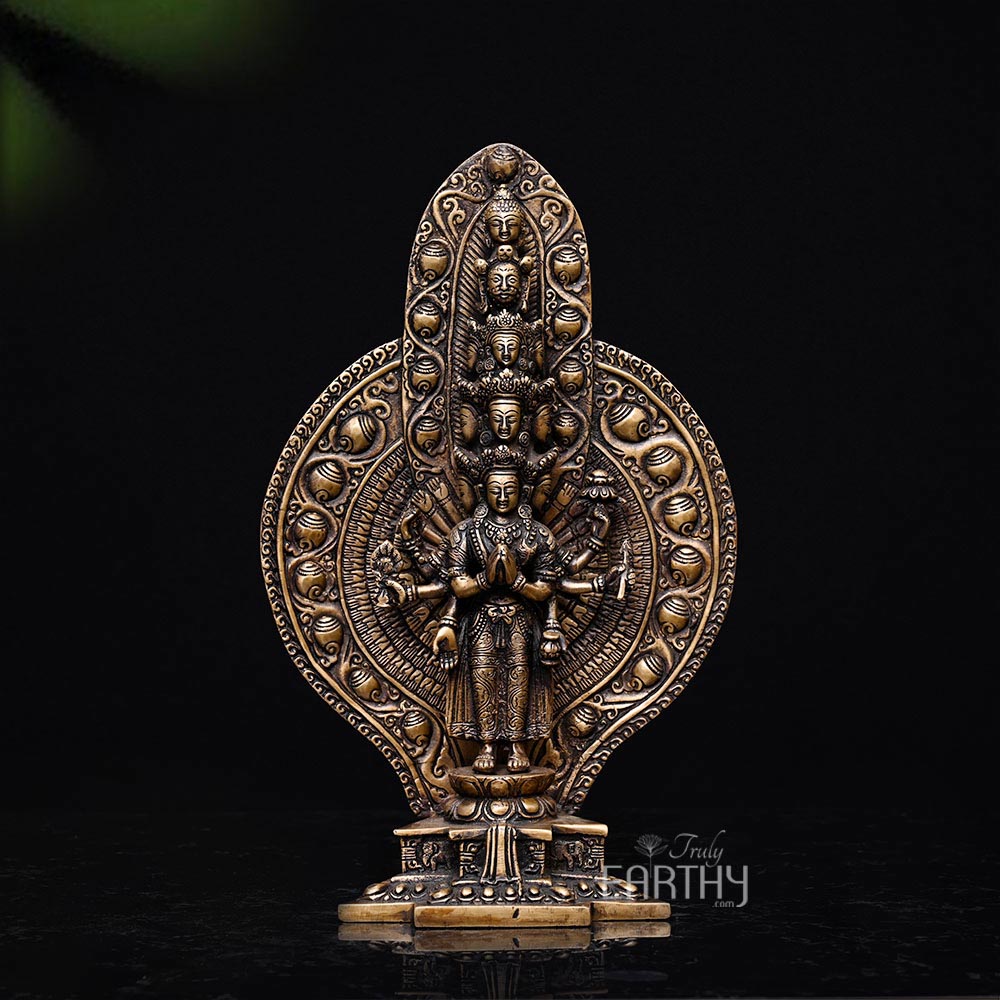Brass Avalokiteshvara Idol