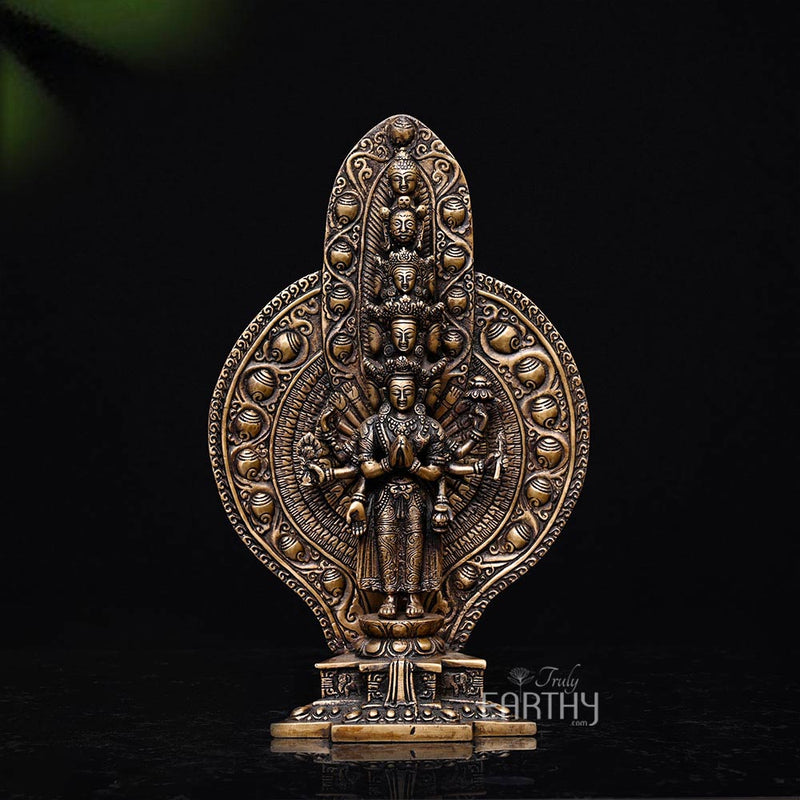 Brass Avalokiteshvara Idol