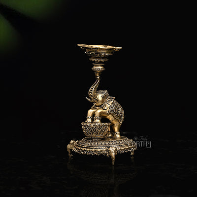 Superfine Designer Elephant Lamp in Brass