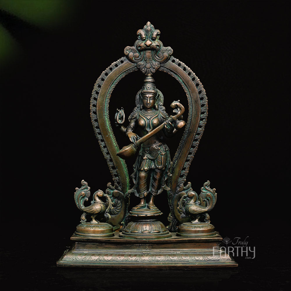 brass saraswati idol