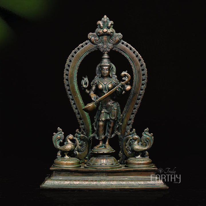 brass saraswati idol