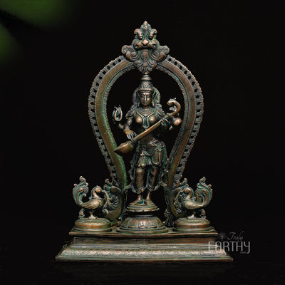 brass saraswati idol