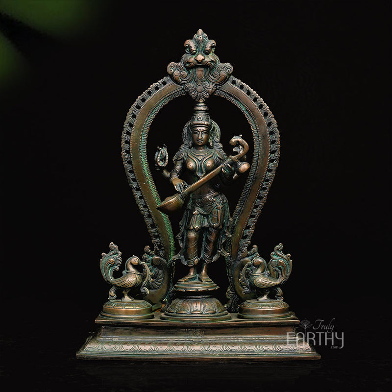 brass saraswati idol