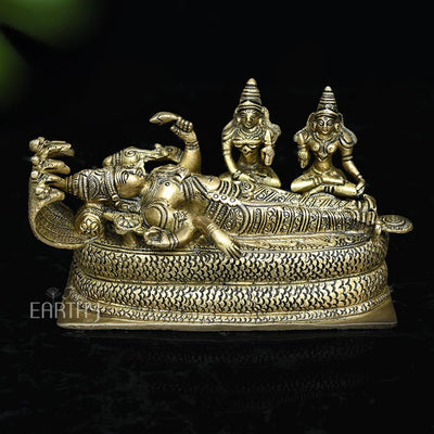 Shesh Shayi Vishnu In Brass | Handmade