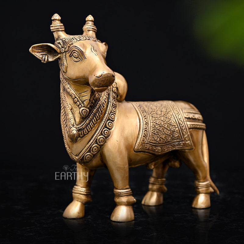 gold brass nandi statue, angel 2