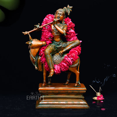 brass krishna idol