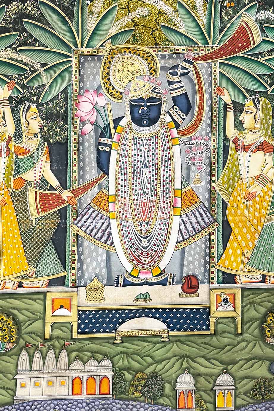 Sharad Purnima - Pichwai Painting (Handmade / Unframed / 119.3 x 182.8 cm)