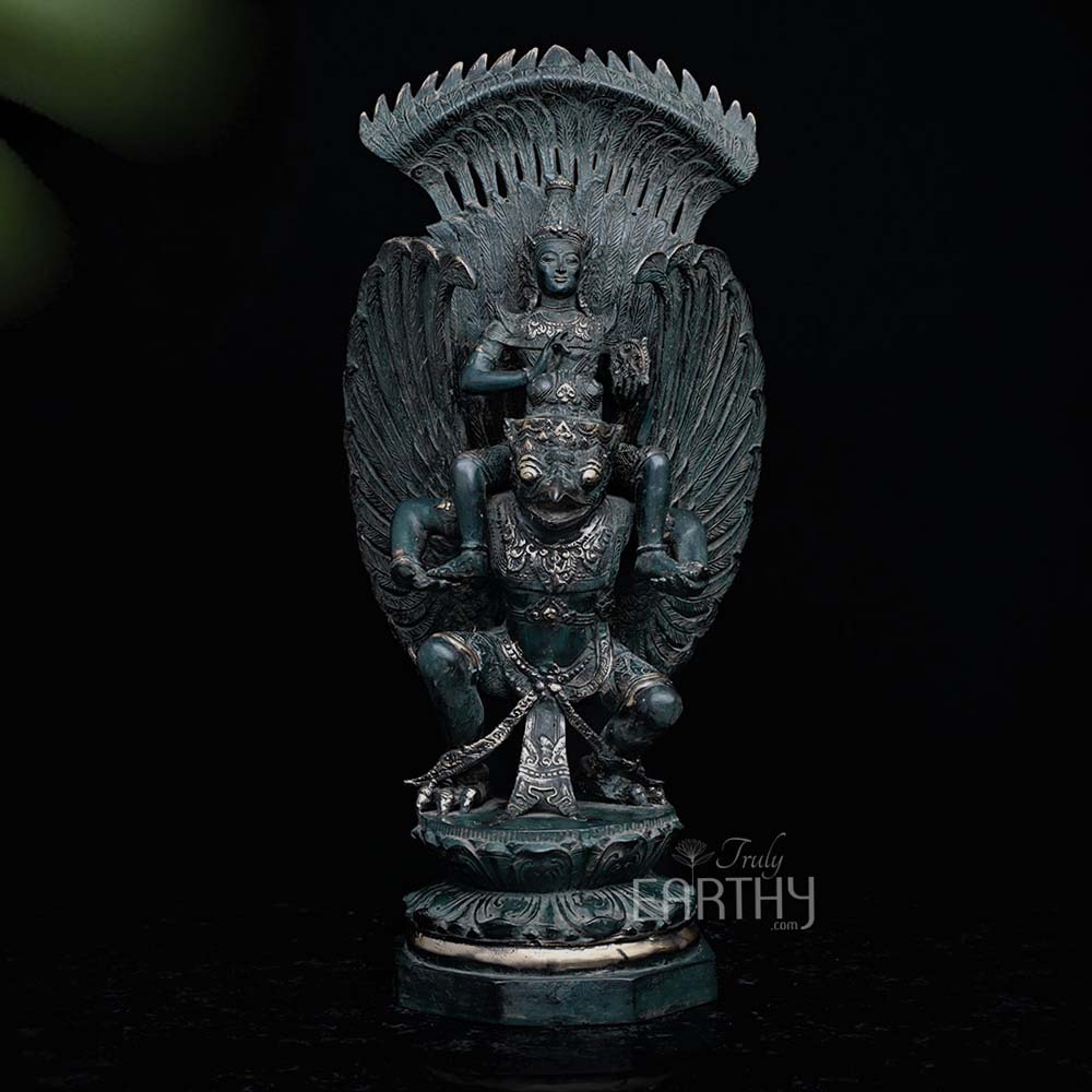 vishnu on garuda statue