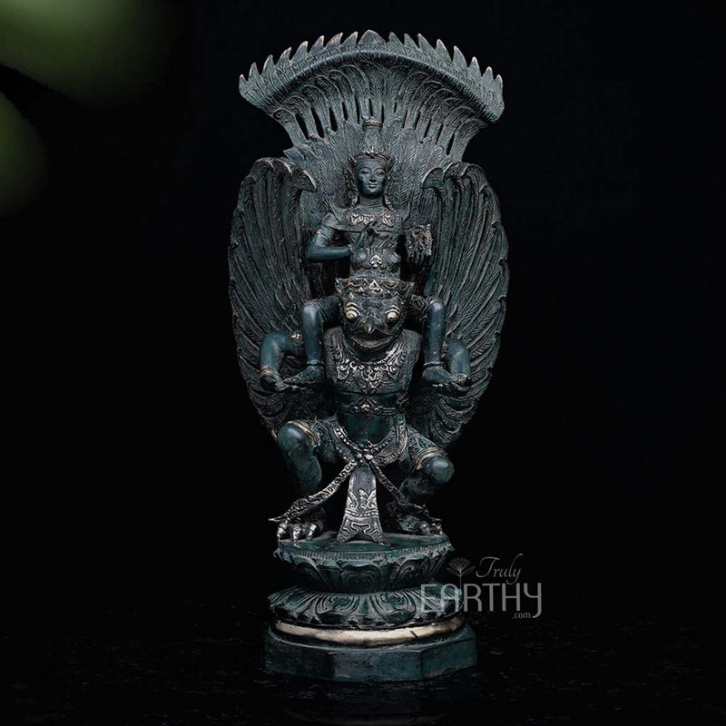 vishnu on garuda statue