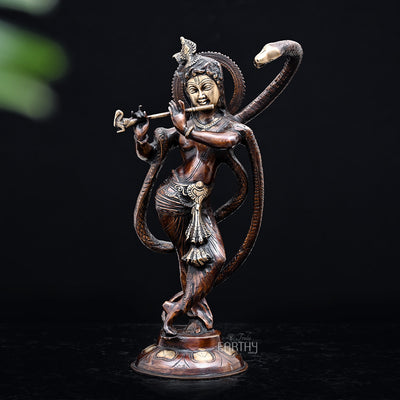 brass krishna idol