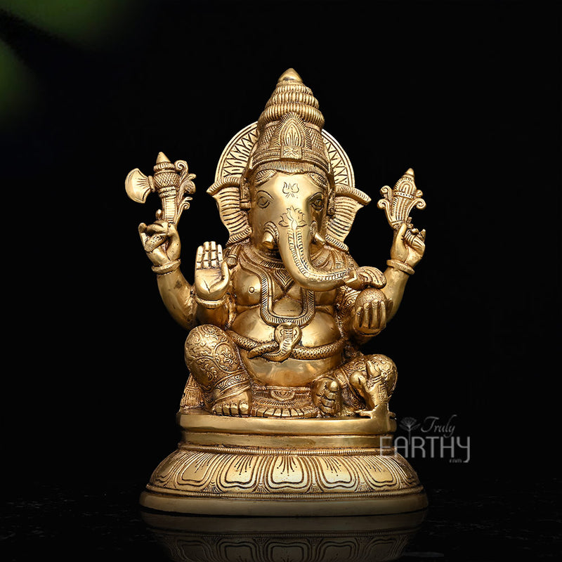 brass ganesha idol