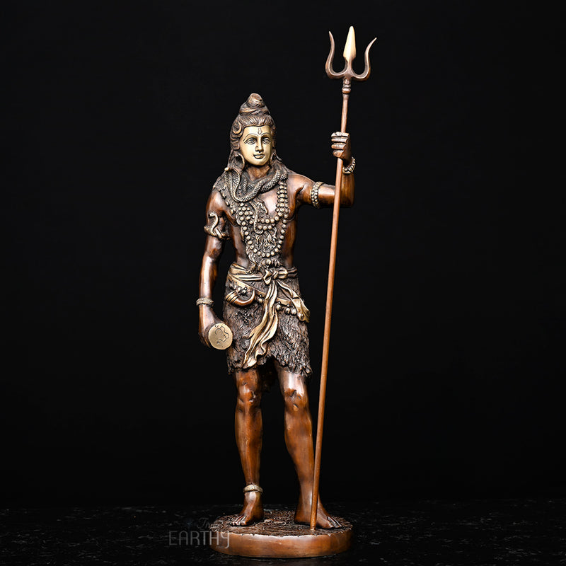 brass standing shiva statue