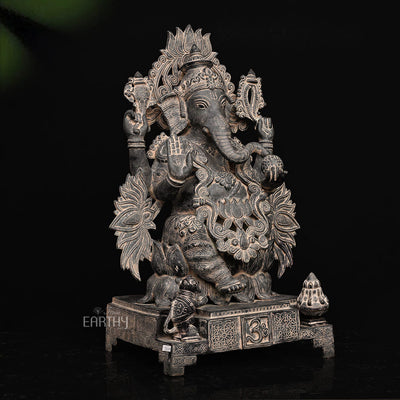 antique brass ganesha statue_2