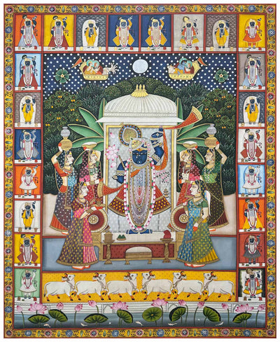 sharad purnima pichwai painting