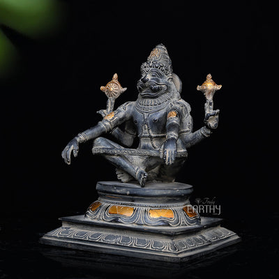 Yoga Narasimha Brass Statue