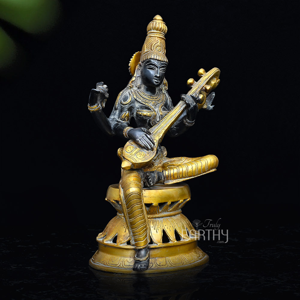 antique saraswati idol, angel 2