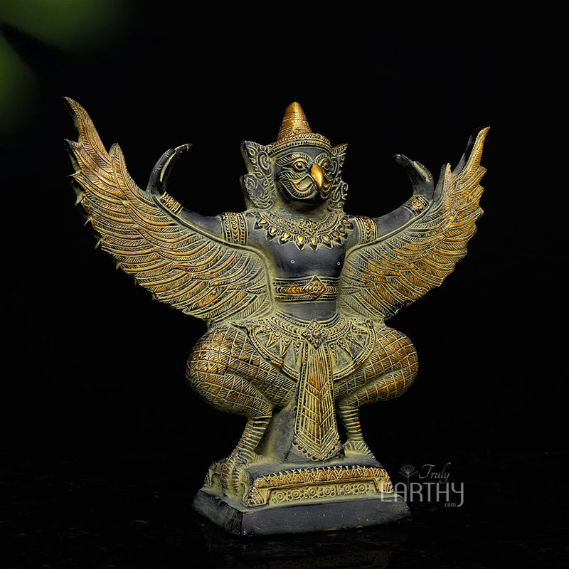 The Majestic Garuda - Brass Sculpture