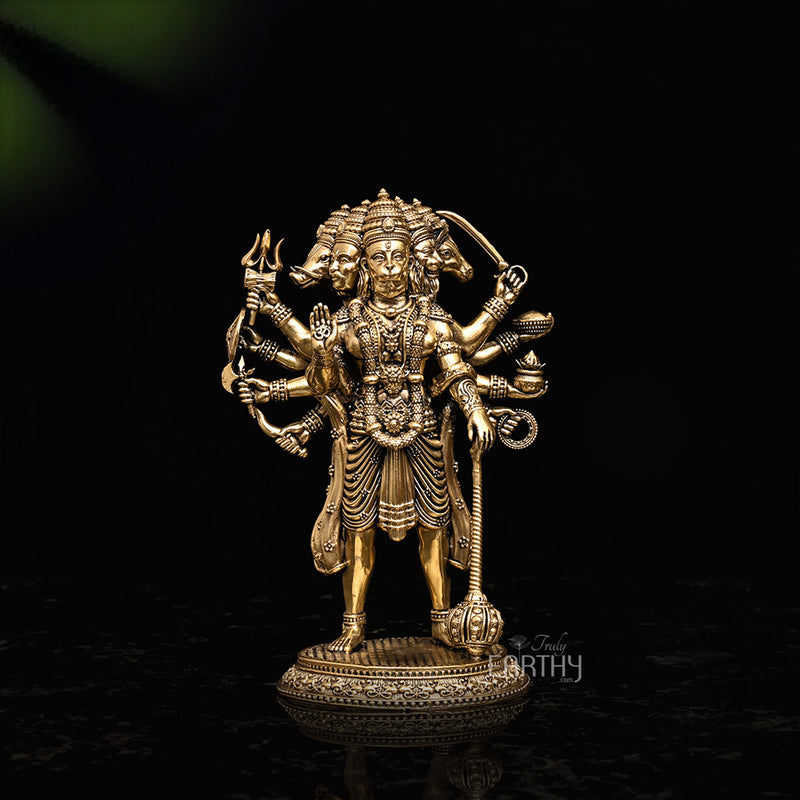 Superfine Brass Panchmukhi Hanuman Ji