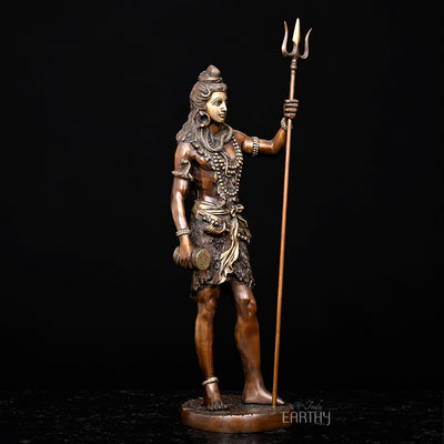 brass standing shiva statue, angel 2