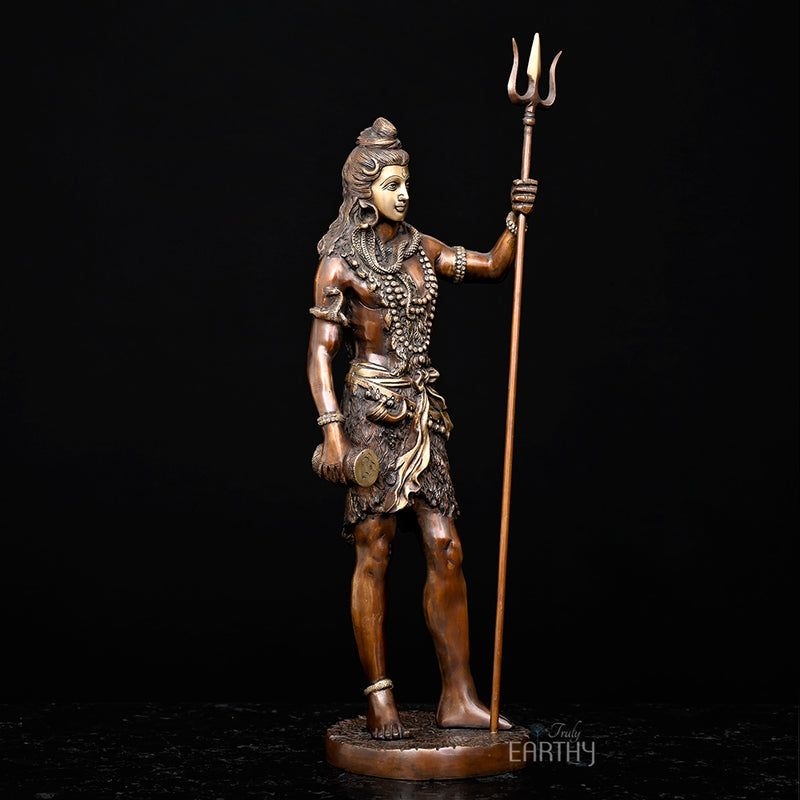 brass standing shiva statue, angel 2