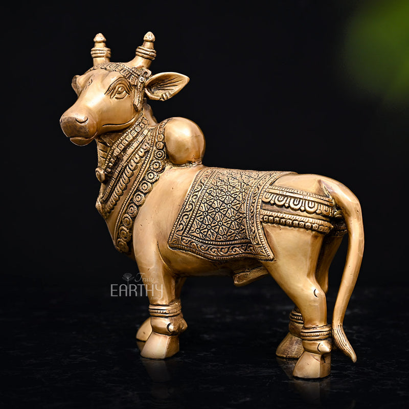 gold brass nandi statue, angel 3