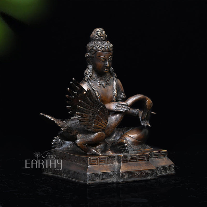 Lord Buddha with Swan l Brass Statue