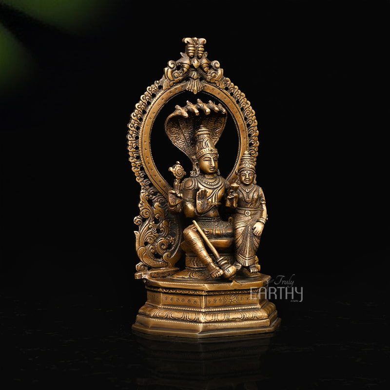 Vishnu and Lakshmi Brass Statue_3