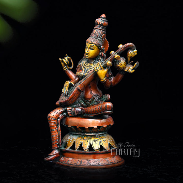 brass saraswati idol, angel 2