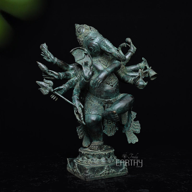 Bronze Dancing Ganesha Sculpture