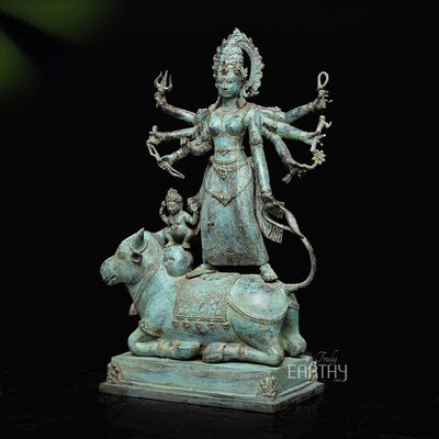 durga bronze statue_4
